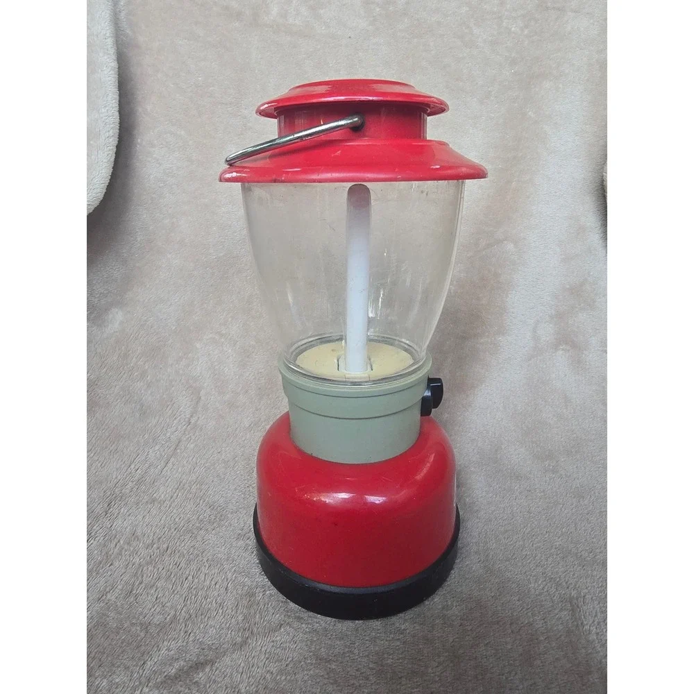 Coleman Battery Powered Camping Lantern Red Portable Fluorescent Work Light